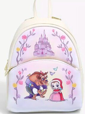 Loungefly Disney Beauty And The Beast Chibi Character Mini Backpack